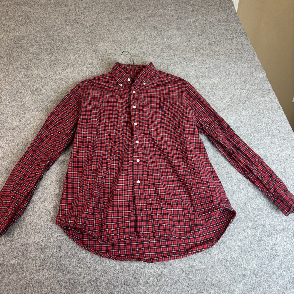 Polo Ralph Lauren Plaid Shirt Mens Long Sleeve Xl Button Down Pony Logo Cotton